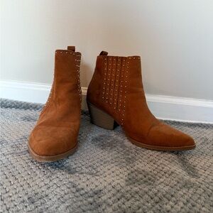 Maurices Brown Studded Ankle Booties